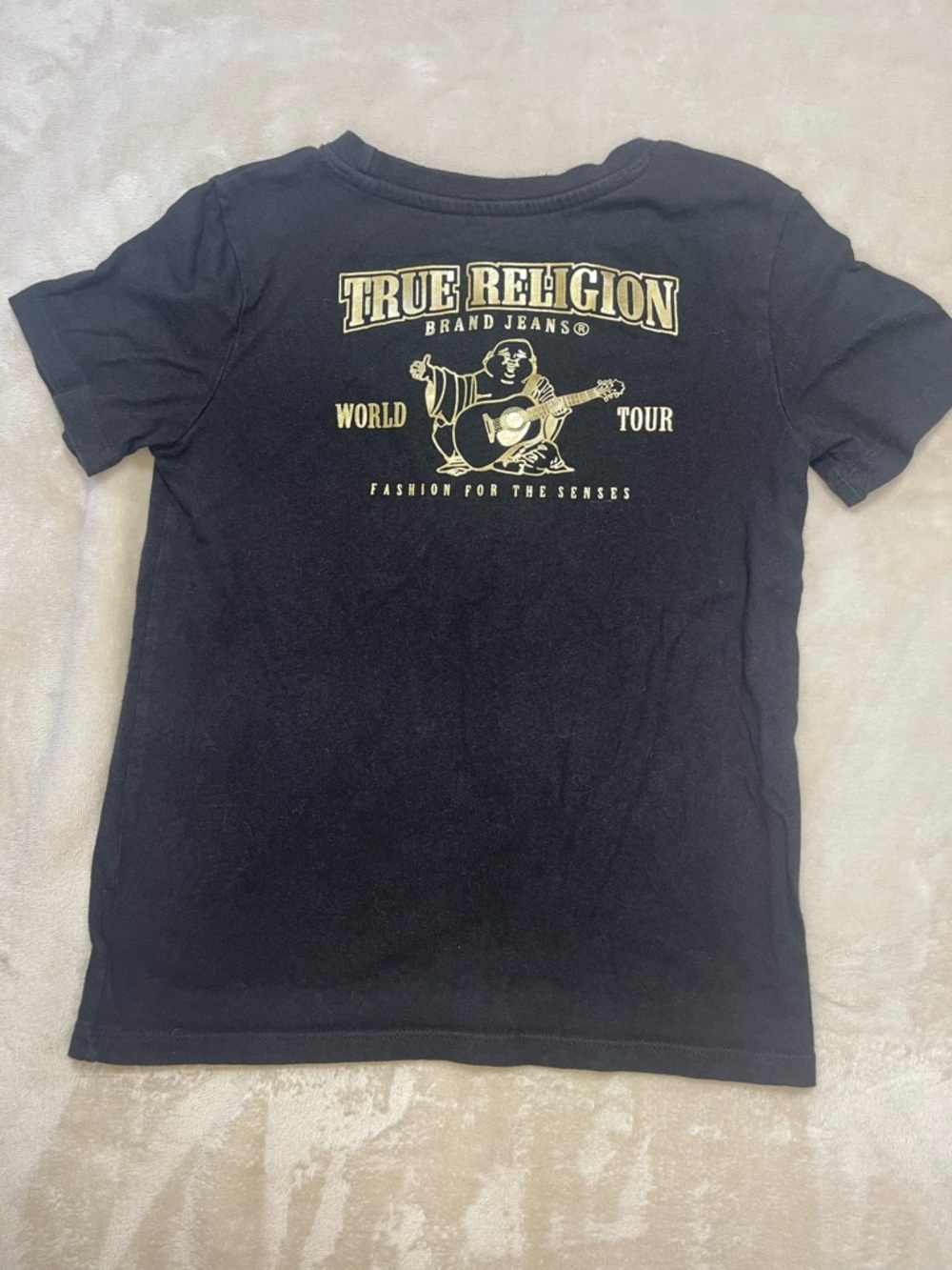 True Religion World Tour Black T-Shirt Boys/Girls 7